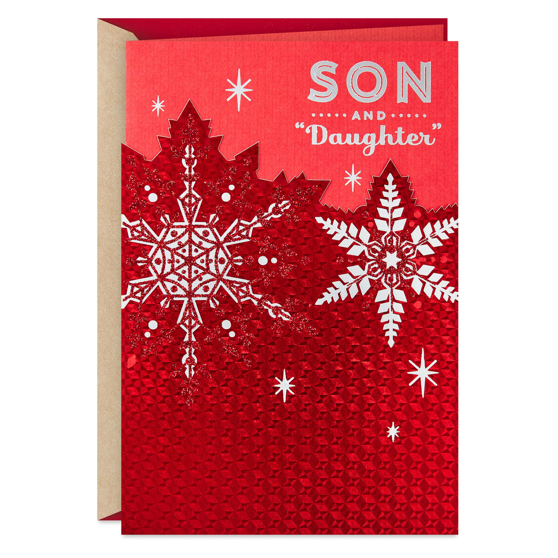 We're Proud of You Both Christmas Card for Son and His Wife - Greeting