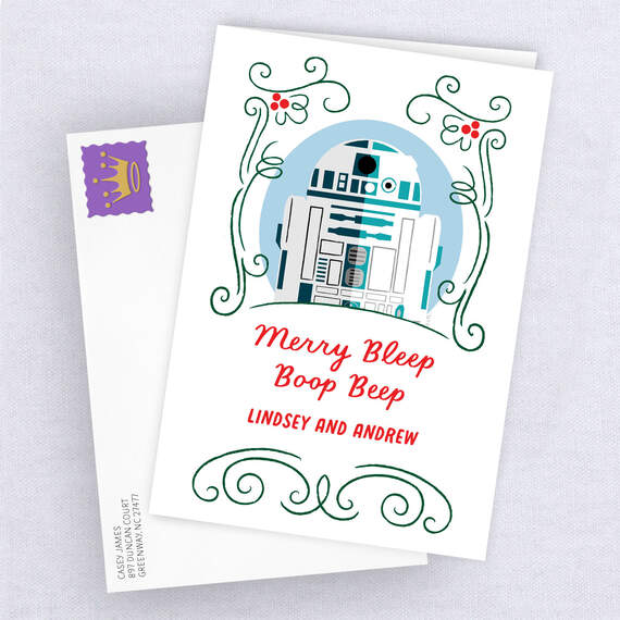 Personalized Star Wars™ R2-D2™​​ Christmas Card, , large image number 4