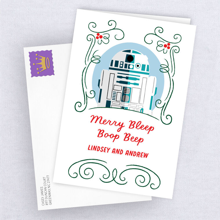 Personalized Star Wars™ R2-D2™ Christmas Card, , large image number 4