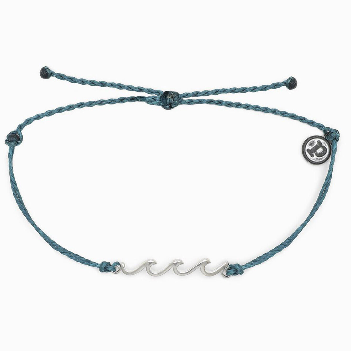 Pura Vida Mediterranean Green With Delicate Waves Charm Bracelet