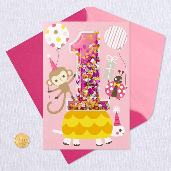 Look Who's Turning One First Birthday Card, , large image number 5