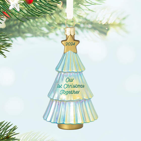 Our First Christmas Together 2024 Glass Ornament, , large image number 2