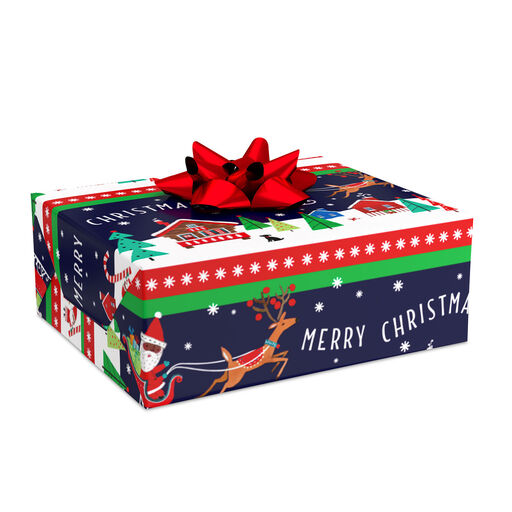 Santa in Sleigh Christmas Wrapping Paper, 40 sq. ft., 