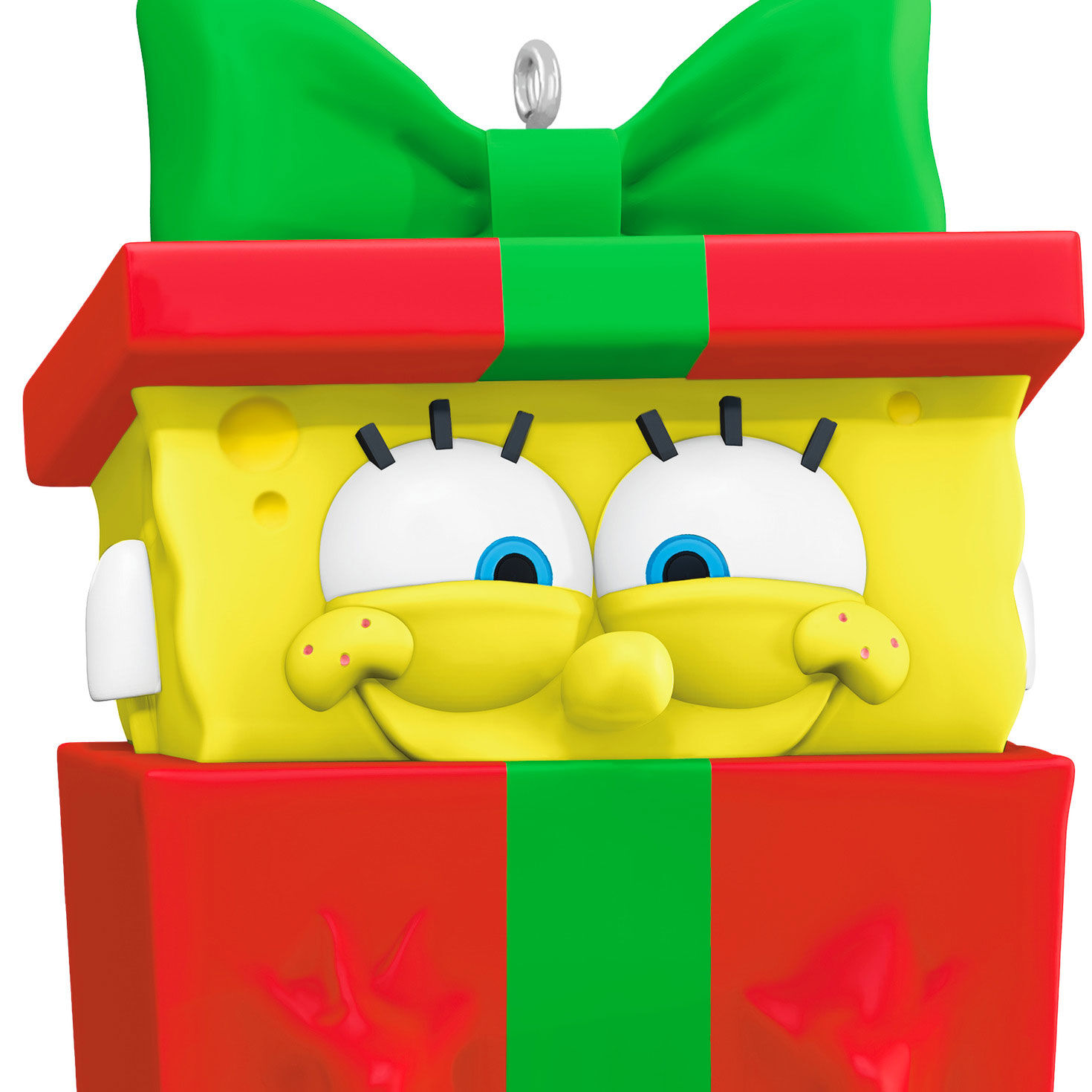 SpongeBob in Present Keepsake Ornament closeup view image number 5