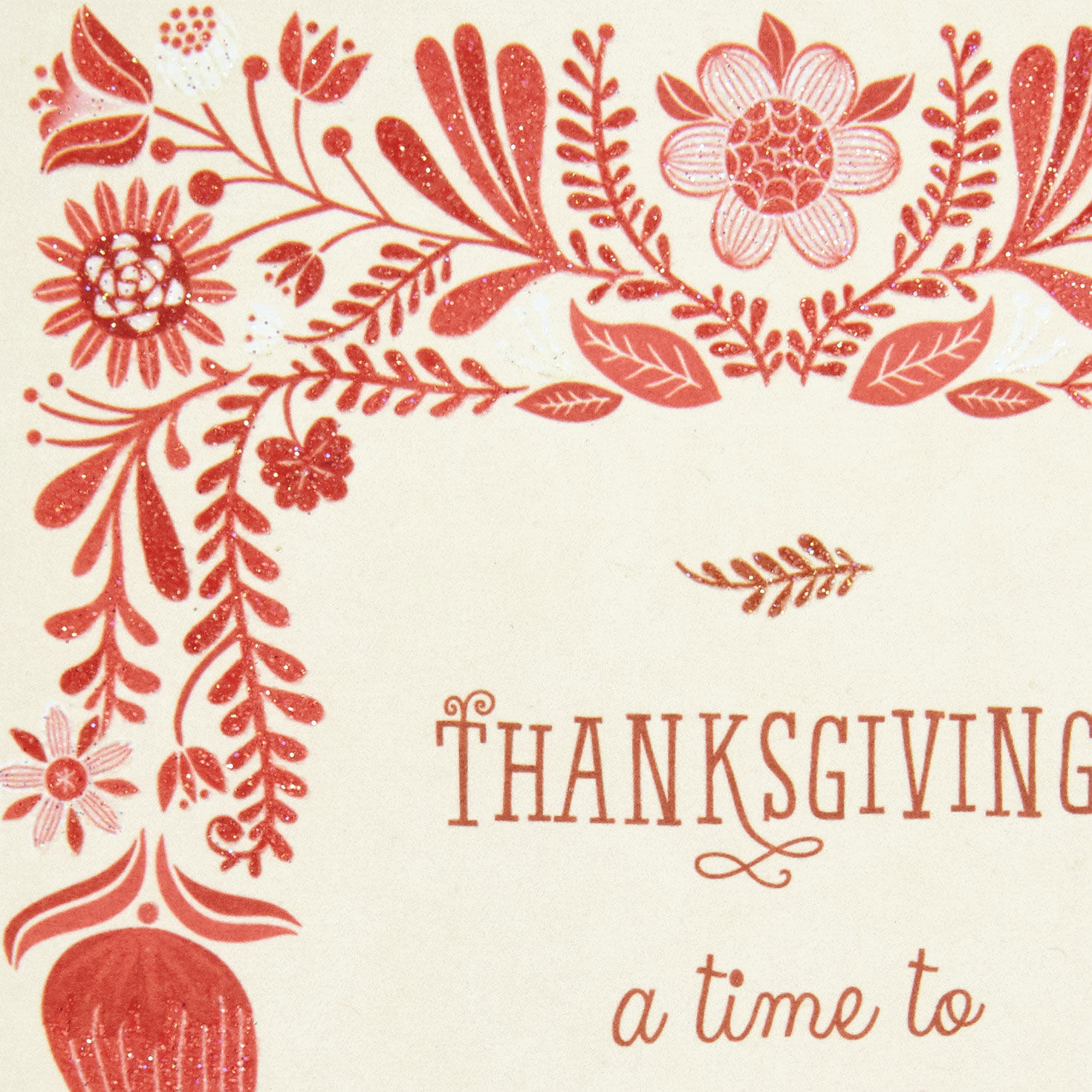 Red Vintage Frame Thanksgiving Card Pack Cover Detail image number 4