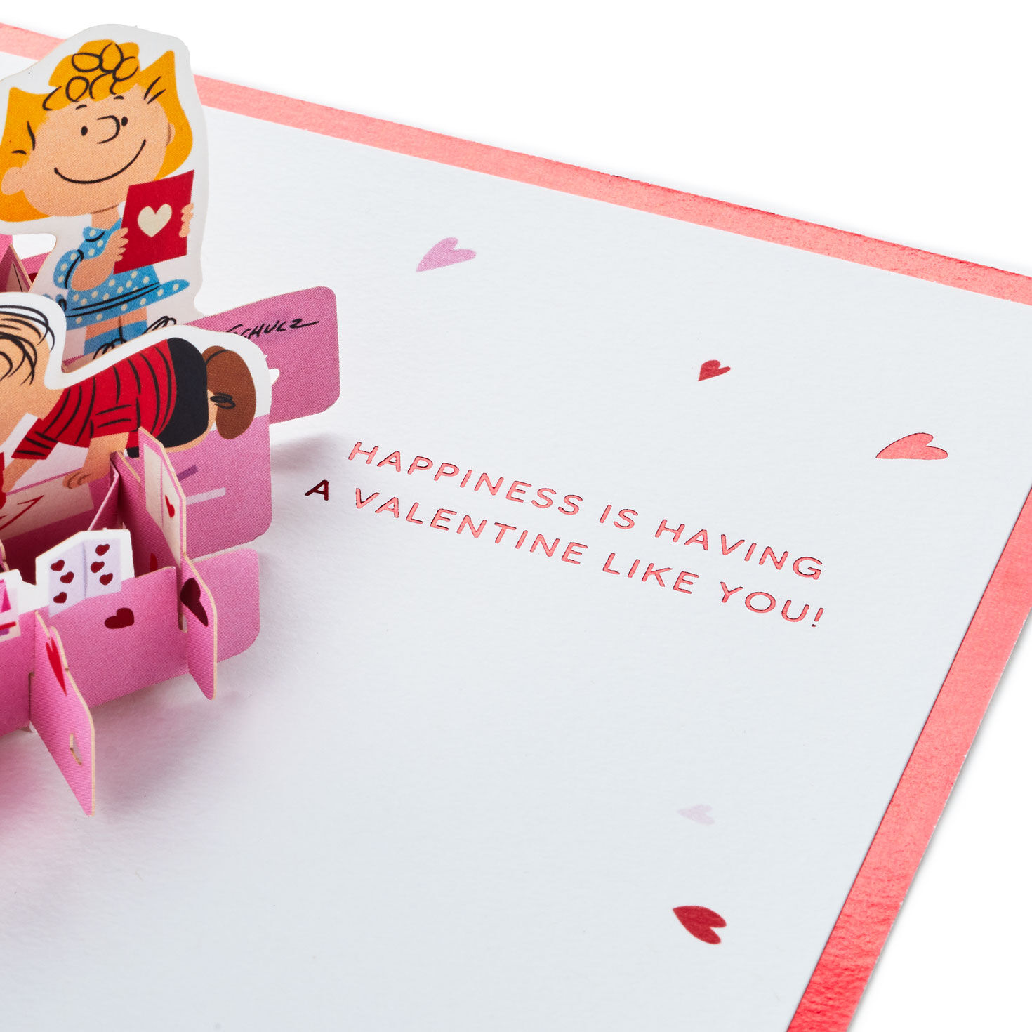 Snoopy and Peanuts Gang 3D Pop-Up Valentine's Day Card sentiment image number 3