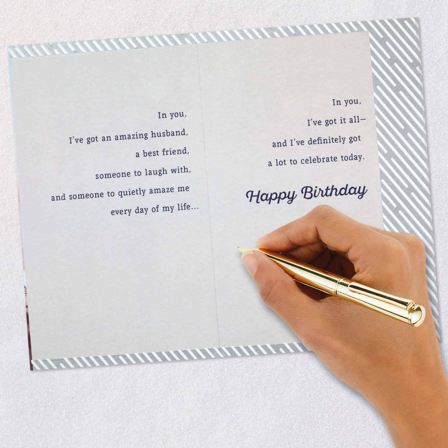 Because of You Birthday Card for Husband, , large image number 7