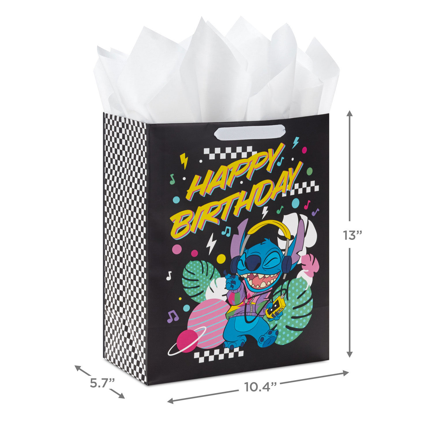 13 Disney Stitch Music Fun Large Gift Bag With Tissue Paper Gift Bags Hallmark