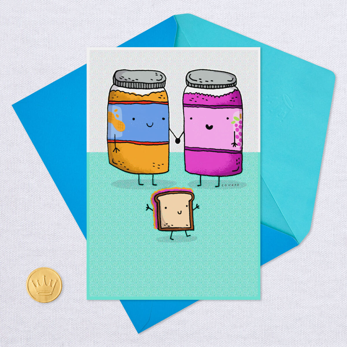 Peanut Butter and Jelly Jars Romantic Father's Day Card Greeting