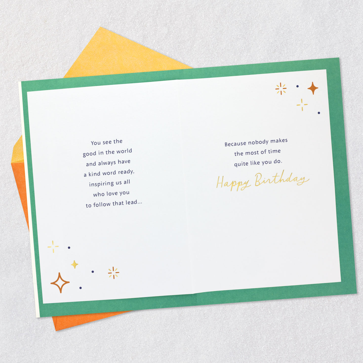 Mosaic Cake Grandpa Birthday Card Open card with envelope image number 4