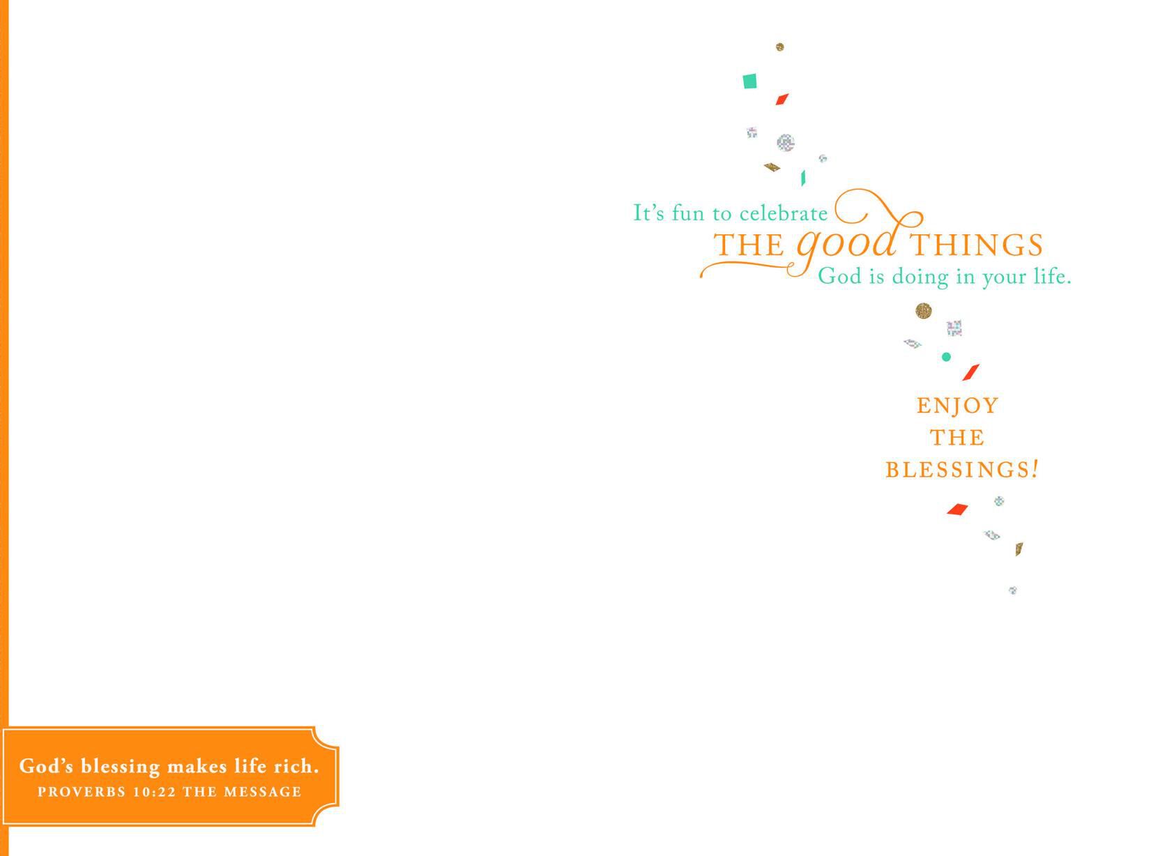 God's Blessings Congratulations Card