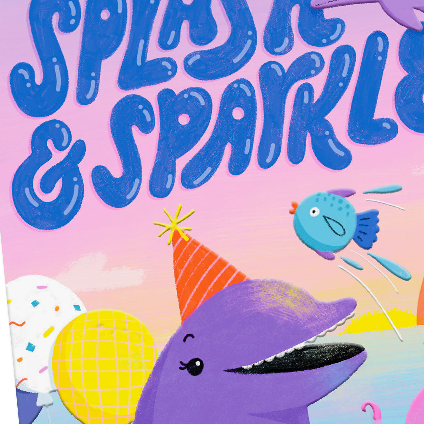 Splash and Sparkle Birthday Card for Girl, , large image number 4
