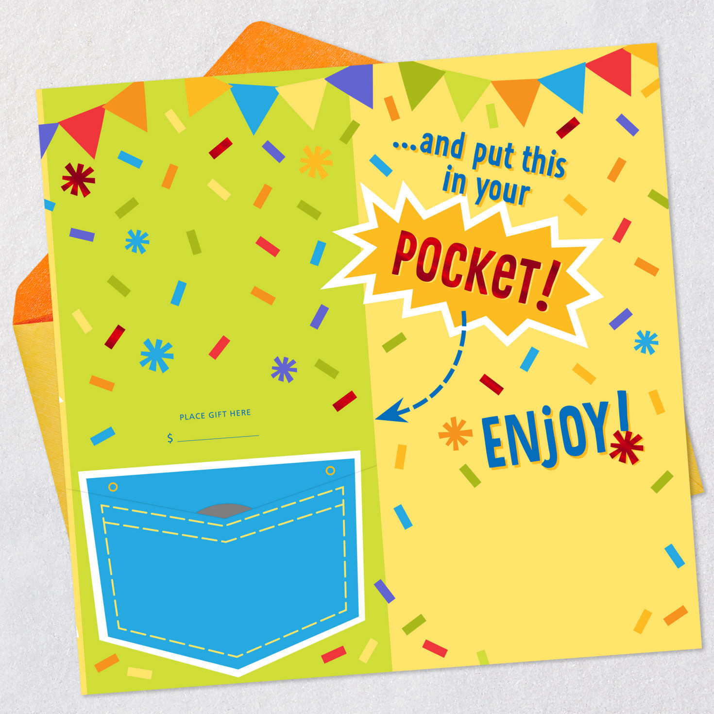 Put this in Your Pocket Money Holder Birthday Card for Kids, , large image number 4