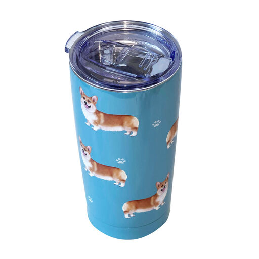 E&S Pets Welsh Corgi Stainless Steel Tumbler, 20 oz., 
