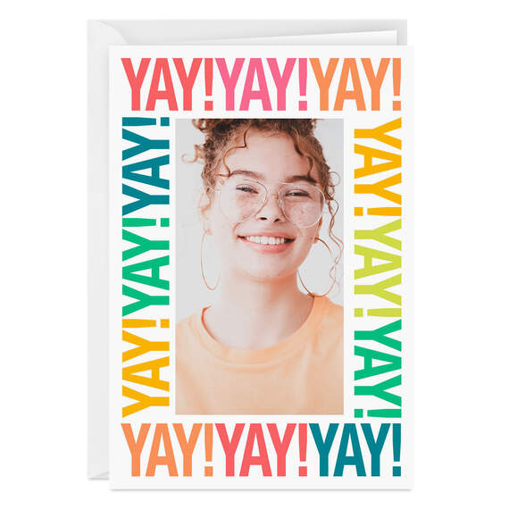 Personalized Yay! Celebration Photo Card