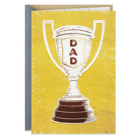 You're the Best Embossed Dad Trophy Father's Day Card, , large