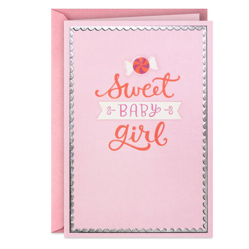 A Little Bit of Each of You New Baby Girl Card, 