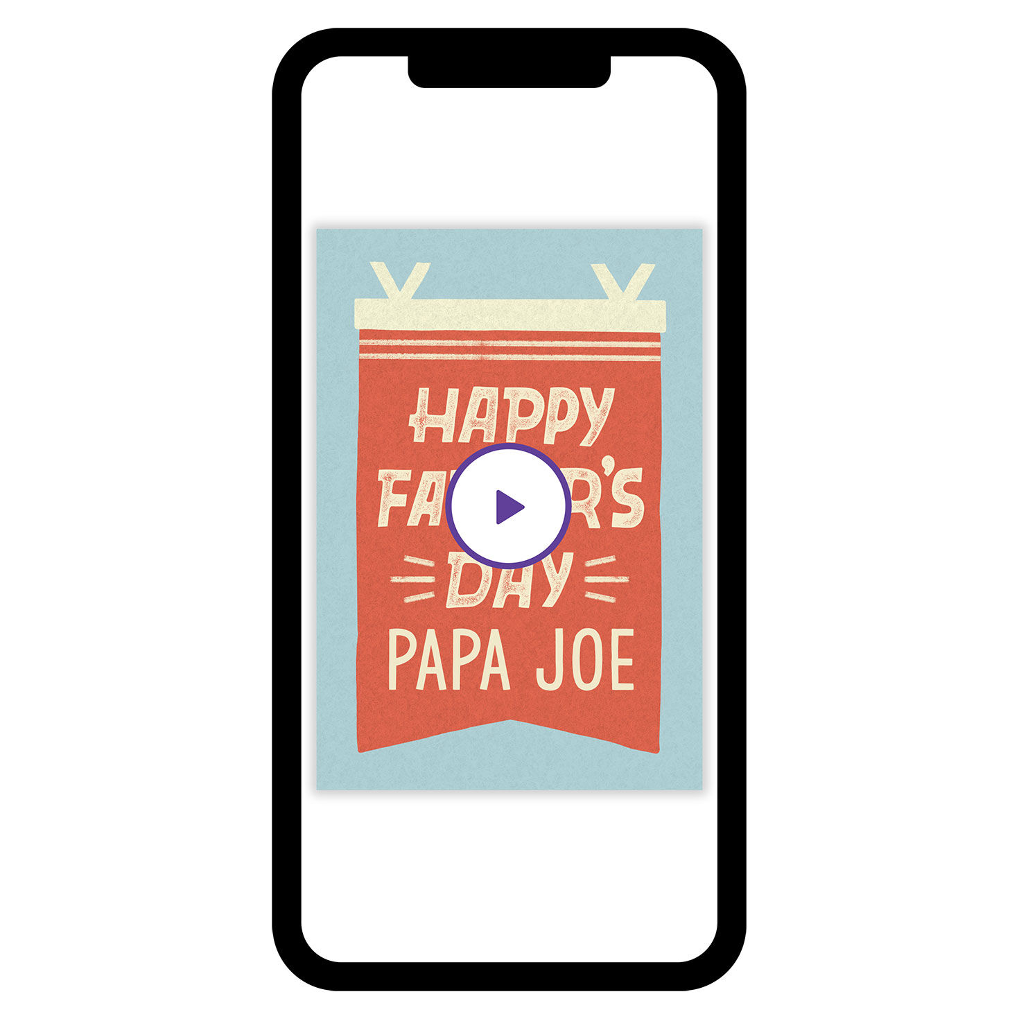 Red and White Pennant Father’s Day eCard