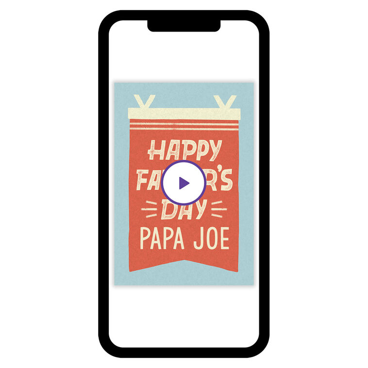 Red and White Pennant Father’s Day eCard