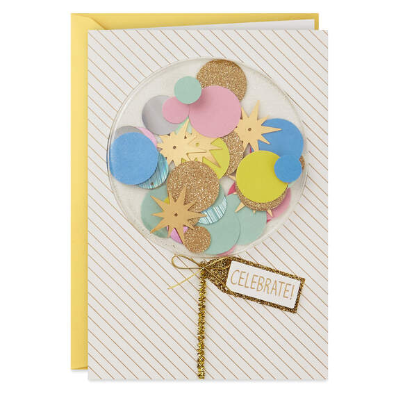 Confetti Balloon Birthday Card, , large image number 1