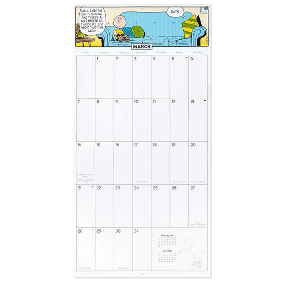 Peanuts® Large Grid 2021 Wall Calendar With Stickers, 12-Month, , large image number 3