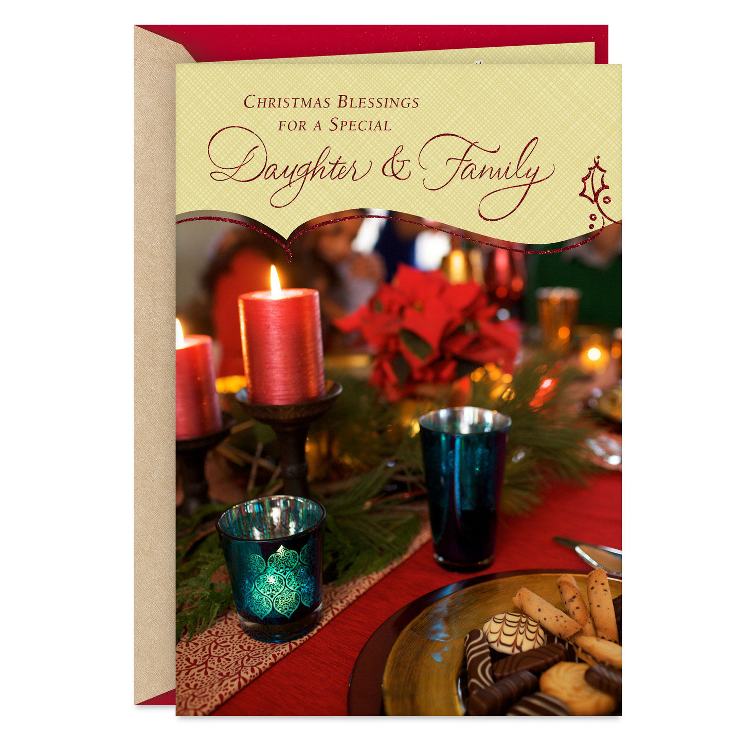 Blessings for a Special Family Religious Christmas Card for Daughter & Family