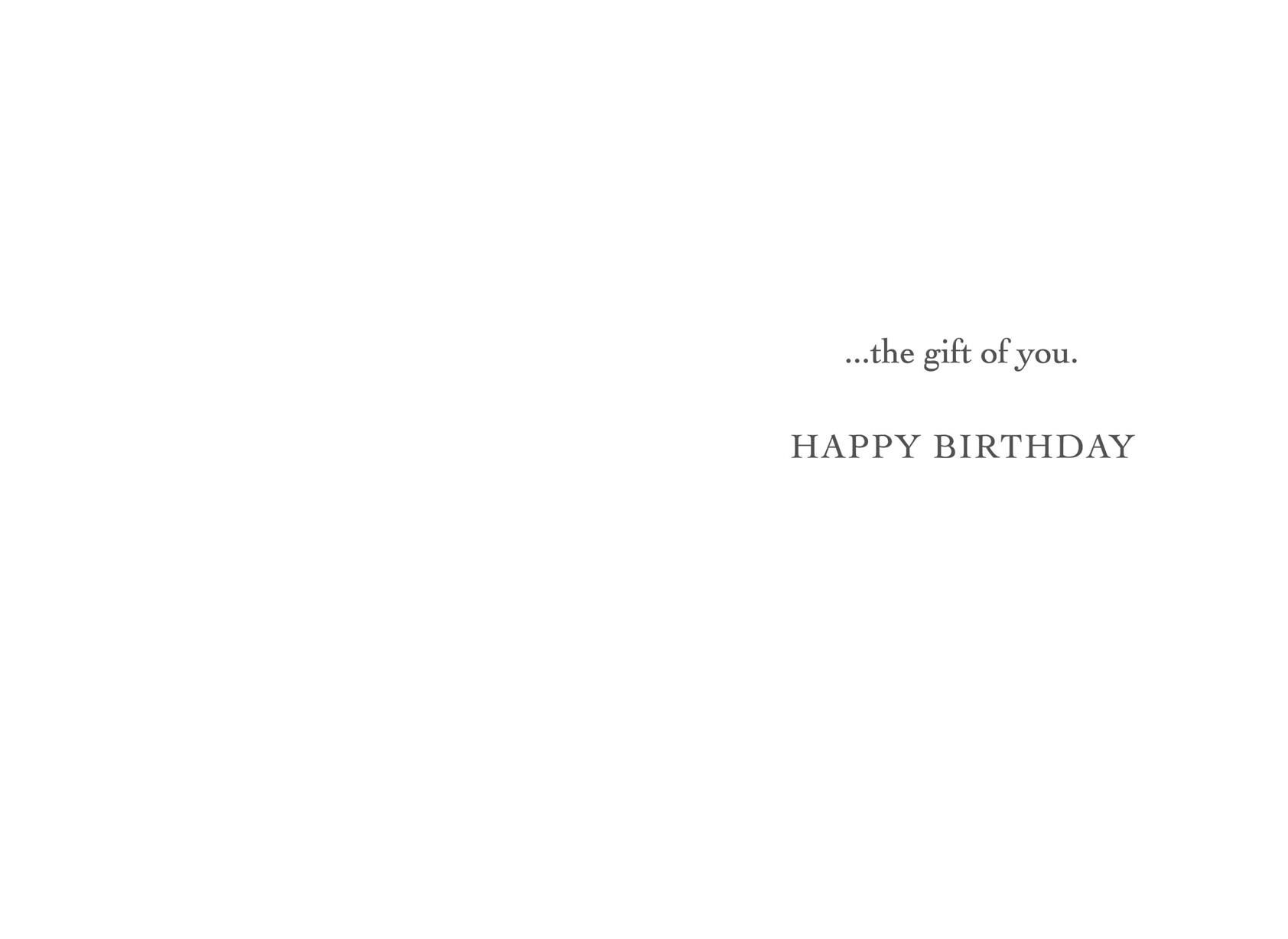 Beautiful Gift of You With Foil Birthday Card