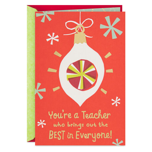 Thanks for All You Do Christmas Card for Teacher, 