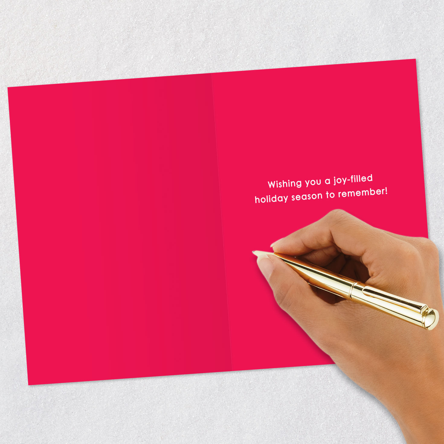 Red and White Snowman Christmas Card for Teacher signing card image number 6