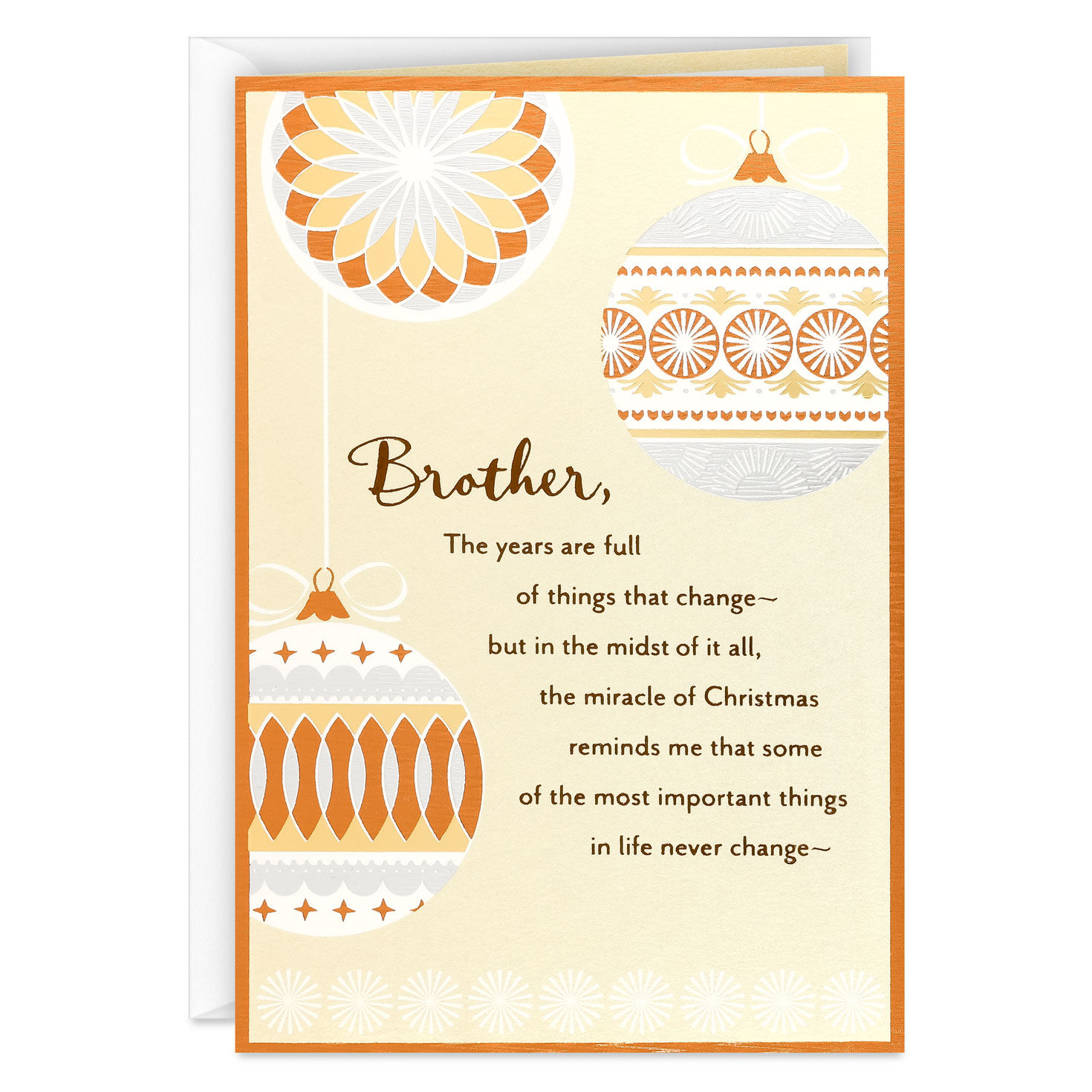 Some of the Most Important Things Religious Christmas Card for Brother