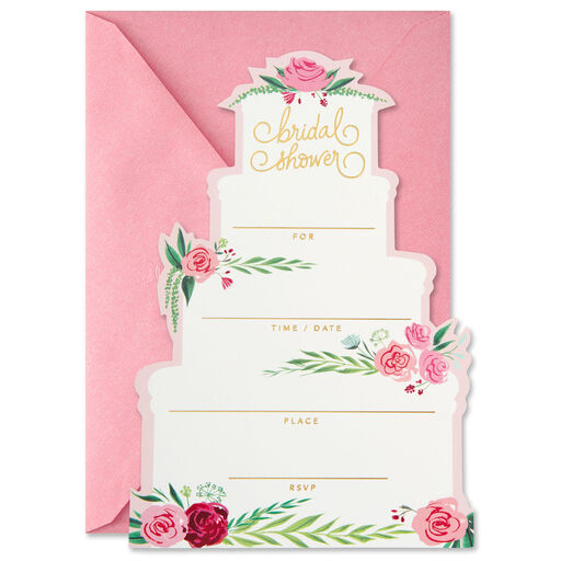 Wedding Cake Bridal Shower Invitations, Pack of 20, 