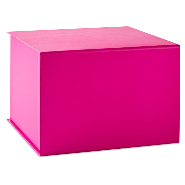 7.2" Solid Hot Pink Large Square Gift Box, Hot Pink, large image number 6