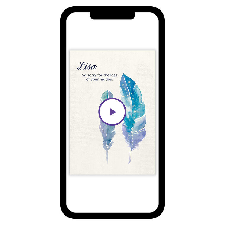 Watercolor Feathers eCard