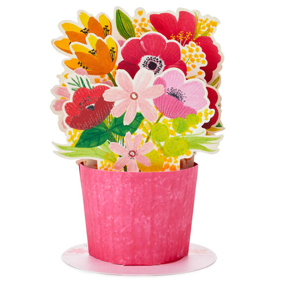 You Deserve This Day Flower Bouquet 3D Pop-Up Mother's Day Card, , large image number 3