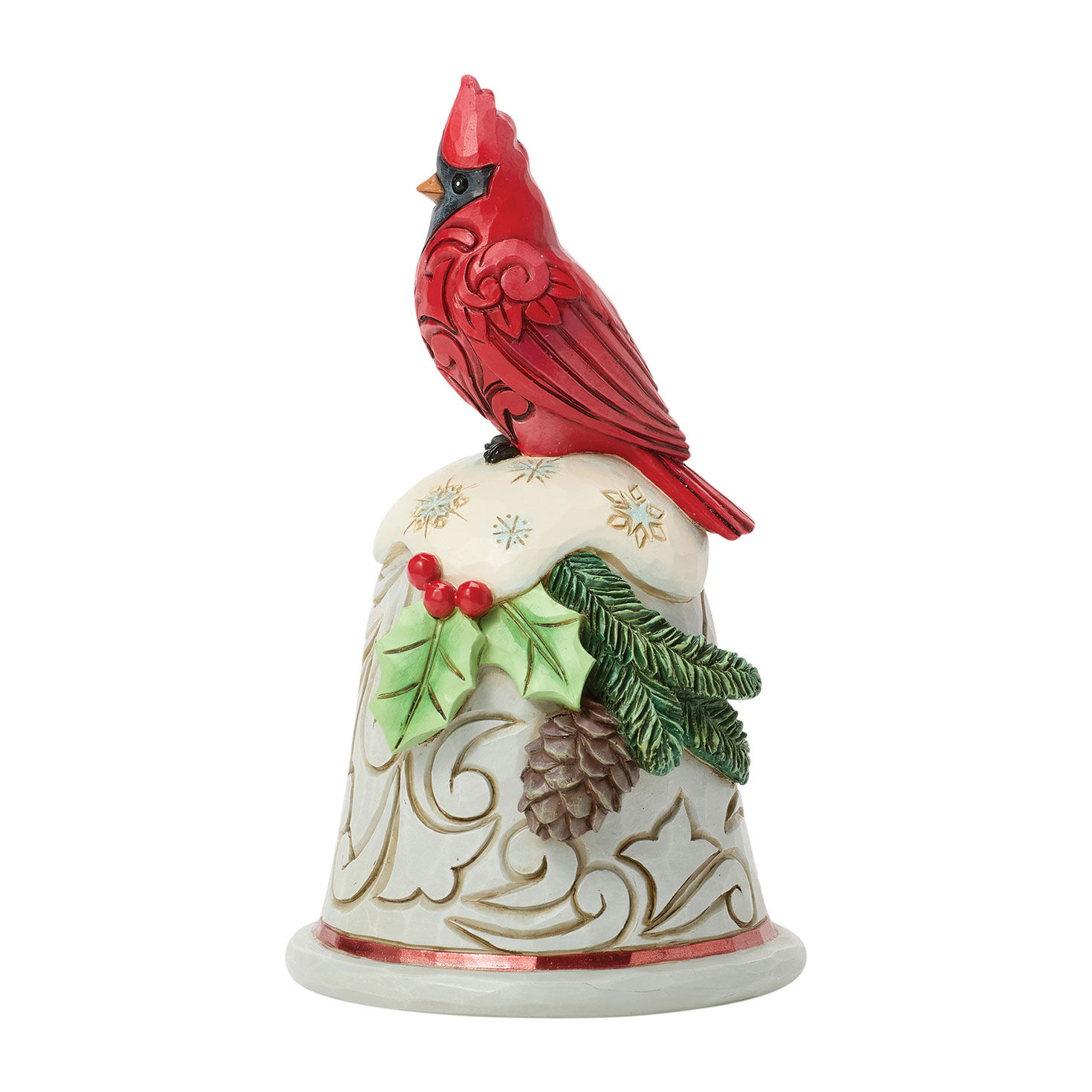 Cardinal on Bell Jim Shore Statue side image number 5