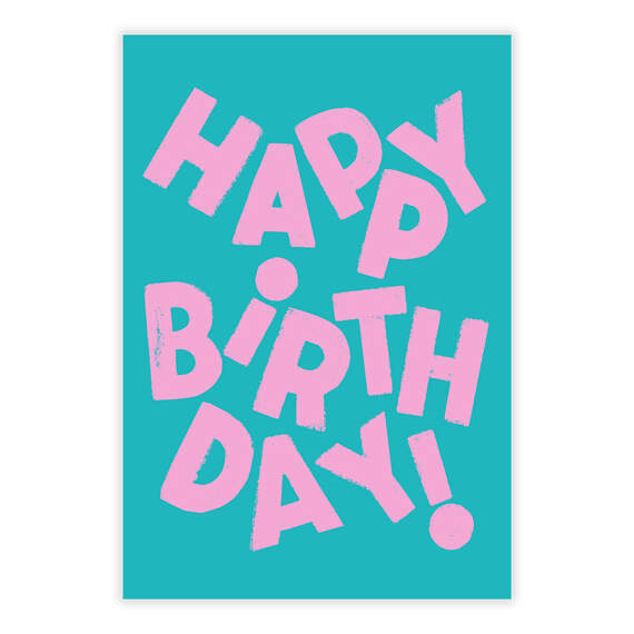 Pink Letters on Teal Birthday eCard, , large image number 2