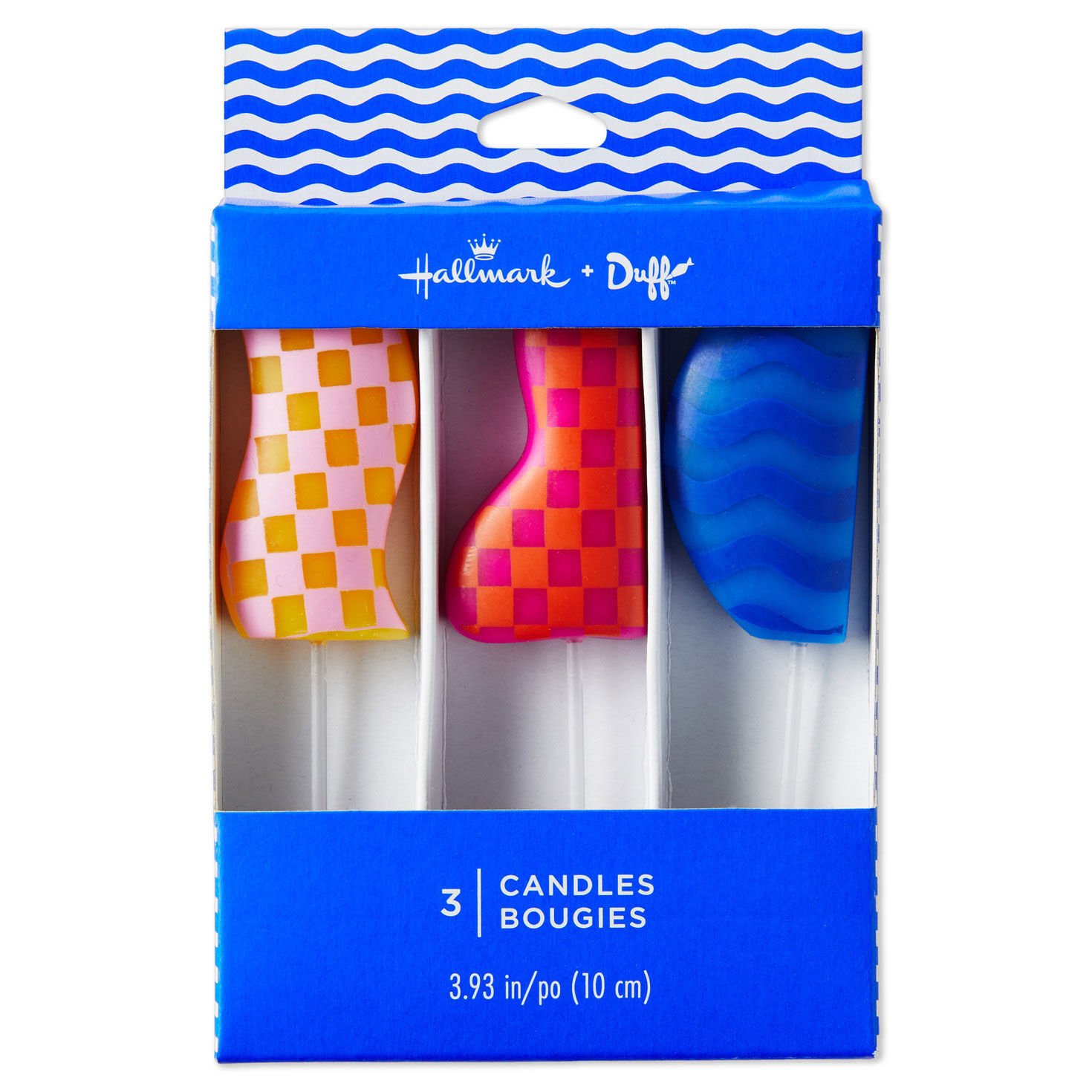 Colorful Geo Party Candles, Pack of 3, , large image number 5