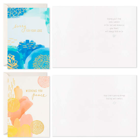 Assorted Abstract Nature Designs Boxed Sympathy Cards, Pack of 16, , large image number 4
