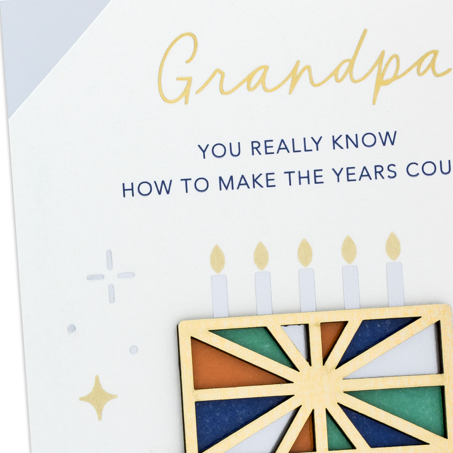 Mosaic Cake Grandpa Birthday Card Card Front Detail image number 5