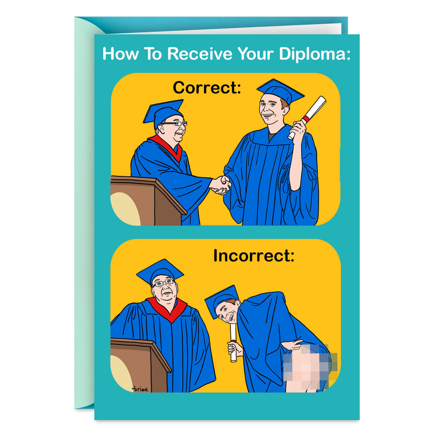 No Butts About It Funny Graduation Card