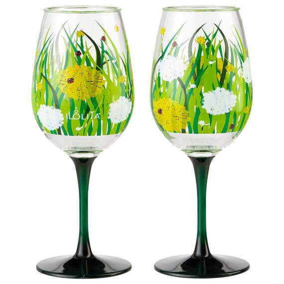 Lolita Dandelion Acrylic Wine Glasses, Set of 2, , large image number 1