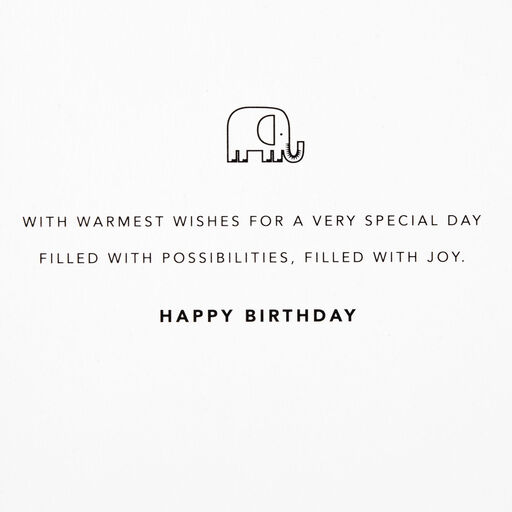 Celebration and New Beginnings Elephants Birthday Card, 