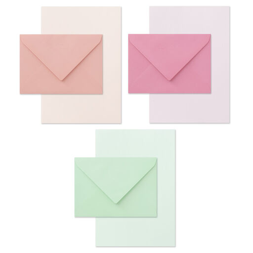 Pastel Paper and Bright Envelopes Stationery Set, 36 sheets, 
