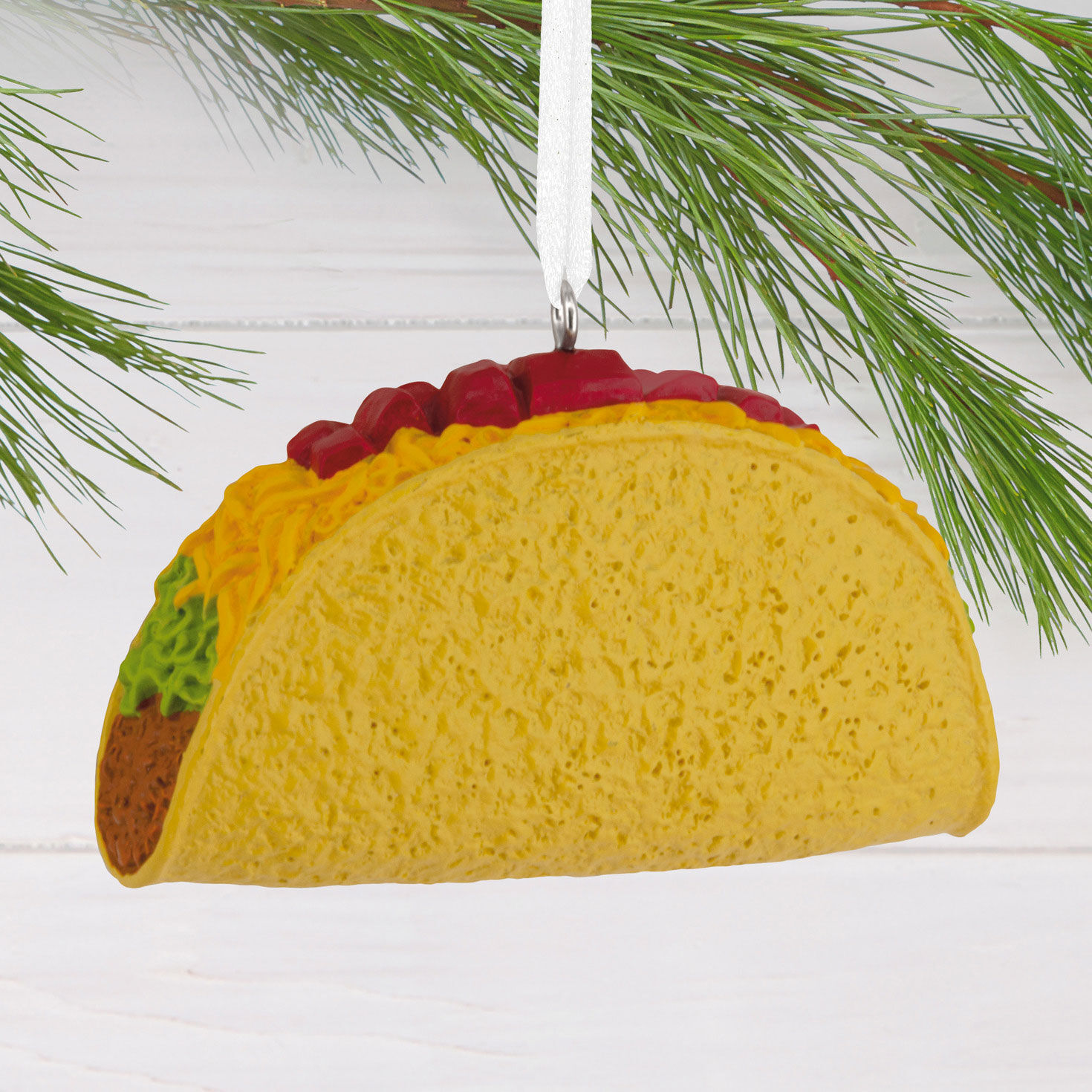 Taco Christmas Ornament hanging on tree image number 2