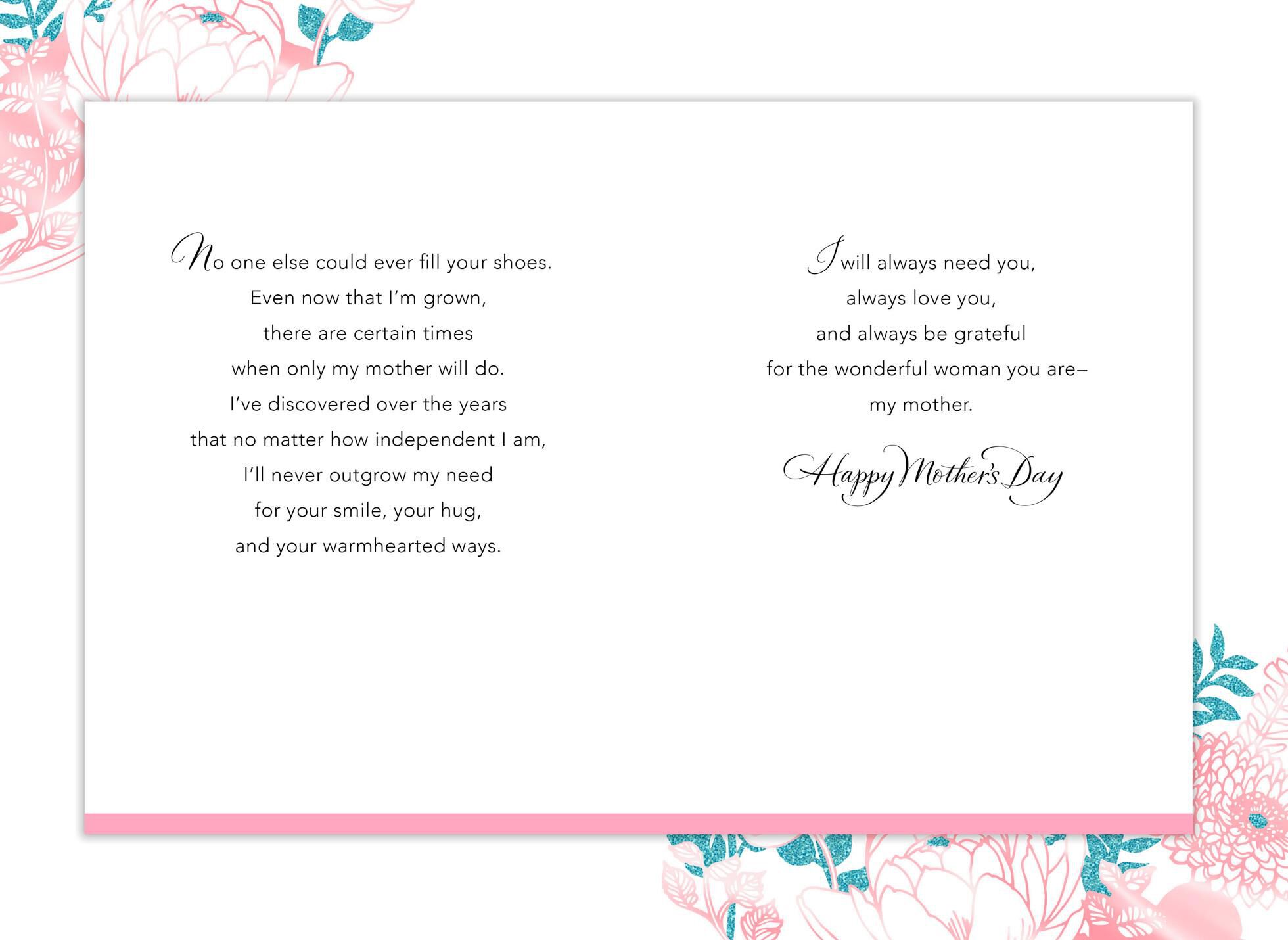 There's Only One You Floral Bird Mother's Day Card