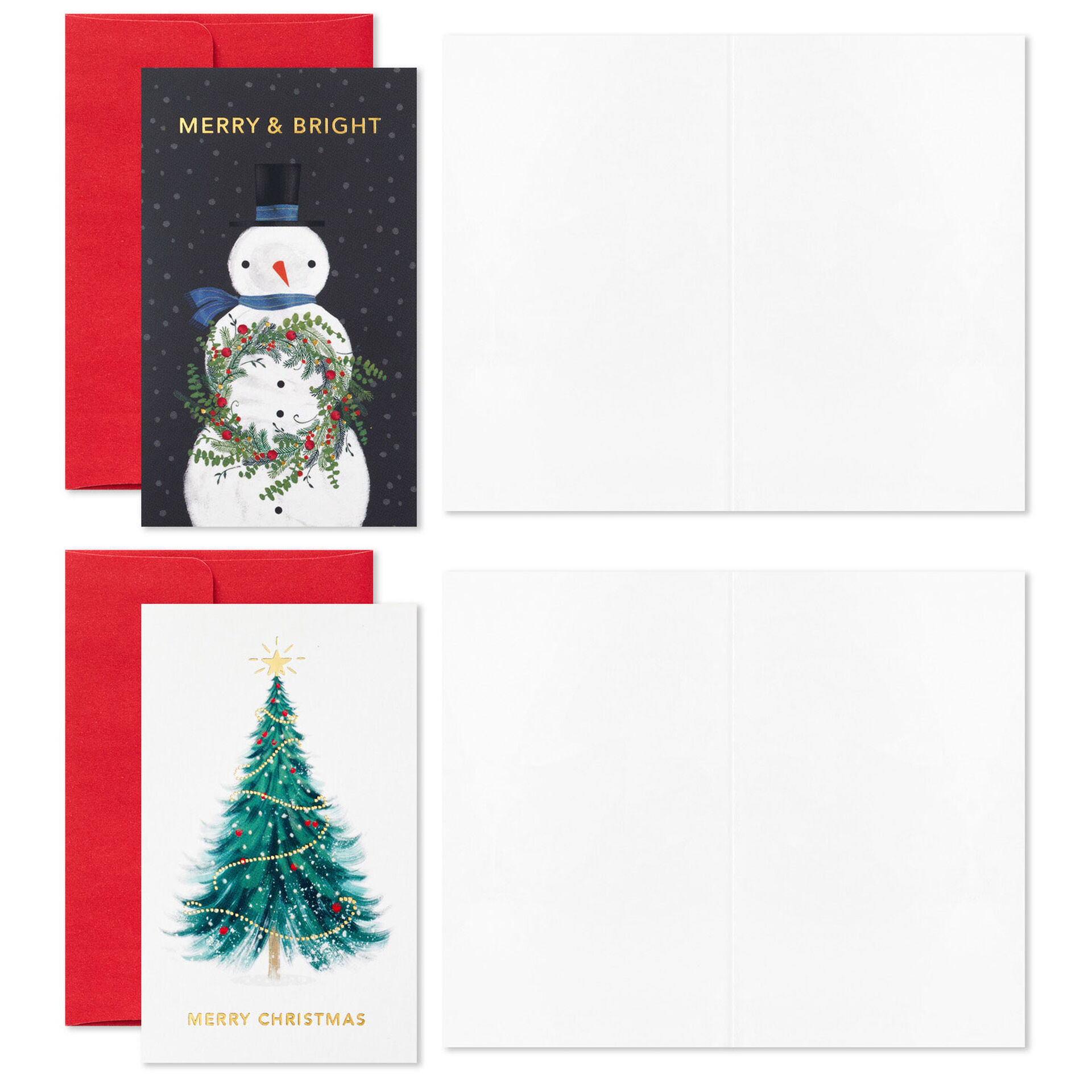 Upscale Merriment Boxed Christmas Mini Blank Cards Assortment, Pack of