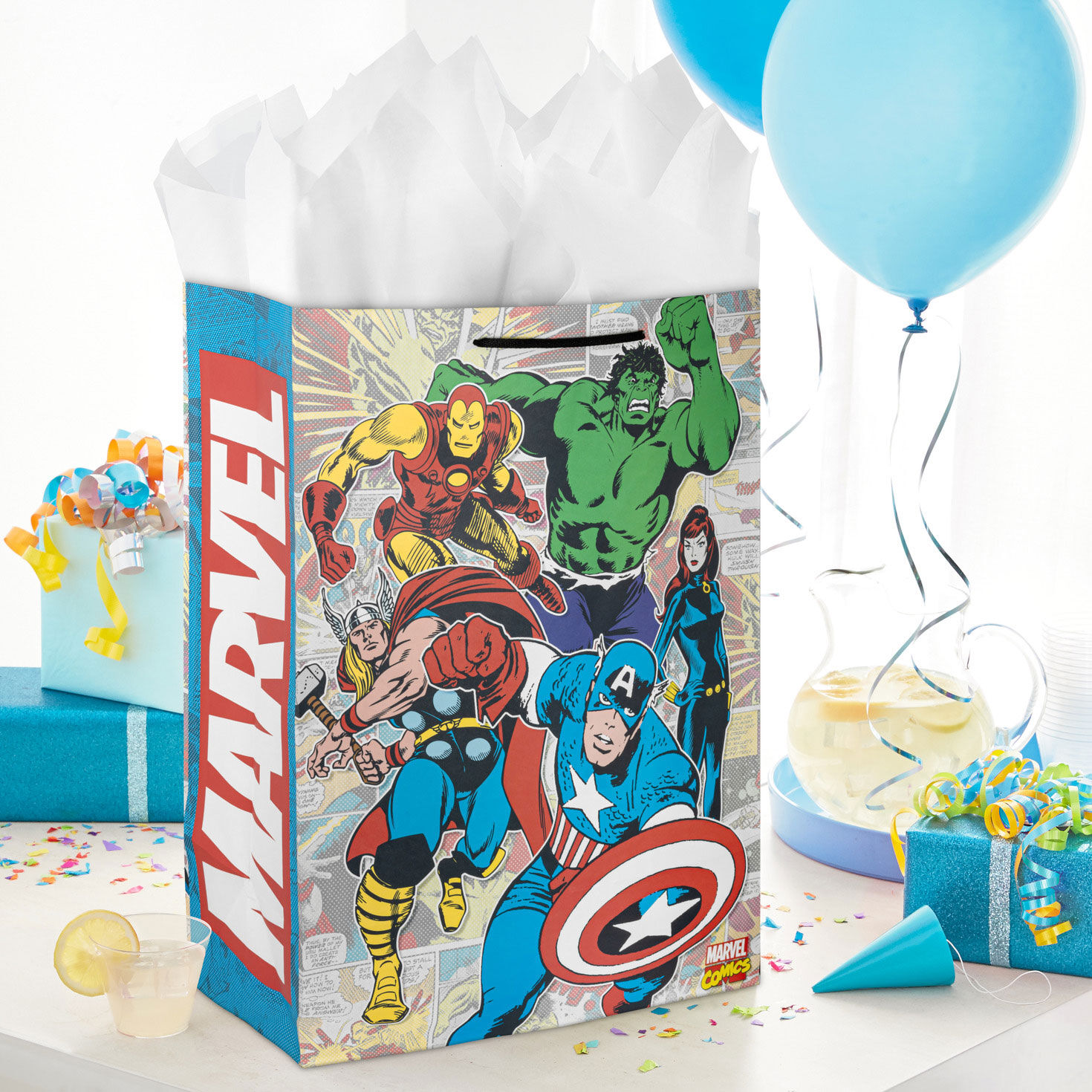 Marvel Comics Heroes and Villains Jumbo Gift Bag in use image number 2