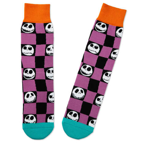 Nightmare Before Christmas Jack Faces Crew Socks front