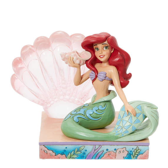 Jim Shore Disney Ariel and Shell Figurine, 4.75"