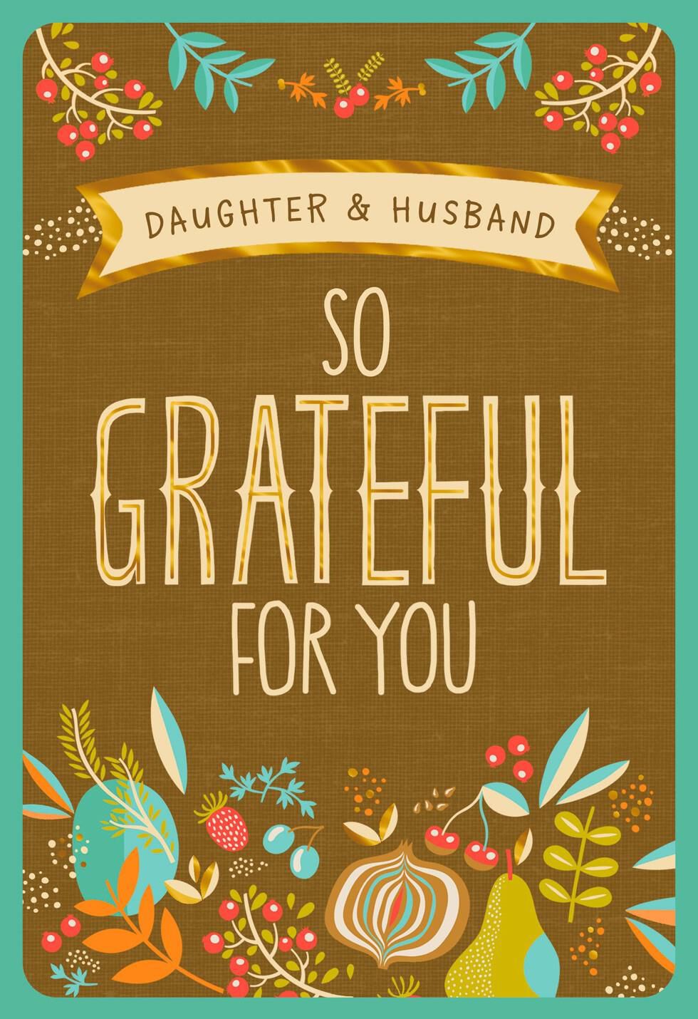 So Grateful for You Thanksgiving Card with Customizable Family Recipient Stickers